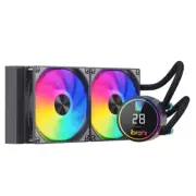 Ibrar's 240 ARGB AIO CPU Cooler with Temperature Monitor for AMD/INTEL (Black)