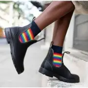 NIB Blundstone 2105 Women's Colored Leather Chelsea Boots Rainbow BLACK 7.5