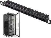 Network Patch Panel - 12 Port Patch Panel | Cable Wiring Rack for Cord Management | Unshielded Wallmount Patches Panels | Portable Cord Organizer for Machine Room