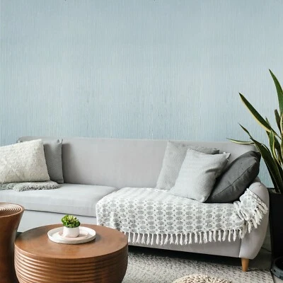 Pastel baby Blue silver metallic glitter vertical Textured lines wallpaper rolls