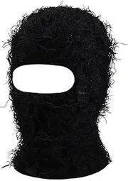 [JNFOSEG] Distressed Balaclava Knitted Full Face Ski Mask Winter Windproof Neck Warmer for Men Women Distress Mask Beanie