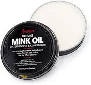 Angelus Mink Oil for Leather Boots 3 oz Metal Tin | All-Natural Leather Conditioner, Cleaner, Waterproof, Soften, & Restore- Made in USA, Clear, 3 oz.
