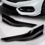 For 2014-2015 Honda Civic Coupe Black PU HFP Style 2PC Front Bumper Splitter Lip