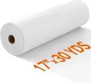 Medium Weight 17In X 30Yd White Iron on Non-Woven Fusible Interfacing, Single-Si