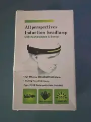 All Perspectives Induction Headlamp 350 Lumen Cycling USB Rechargeable & Sensor