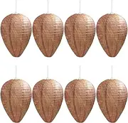 DECYOOL 8 Pack Wasp Nest Decoy Hanging Wasp Deterrent for Wasps Hornets Yellow Jackets