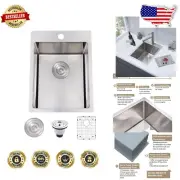 15x20 Inch Drop-In Bar Sink, 16 Gauge Stainless Steel for RVs & Small Kitchens