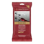 Granite Gold Sealer Wipes Water-Based Sealing to Preserve and Protect Granite, Marble, Travertine, Natural Stone Countertops-Made in the USA, 6 Count, White