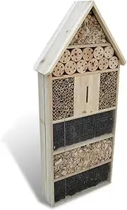 'vidaXL Large Solid Wood Insect Hotel for Diverse Types of Insects, All Seasons Refuge and Hibernation Spot, Natural Habitat Inspired Design, Brown, 45.5 x 15 x 99 cm'.