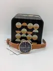 Fossil Jacqueline ES4274 Womens Blue Dial Brown Leather Band Wristwatch