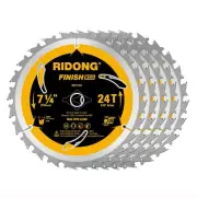 7-1/4 Inch 24 Tooth Circular Saw Blade with 5/8 Inch Arbor ATB Finishing for ...