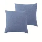 Pair of Stonewashed Linen Cotton European Pillowcases Accessorize