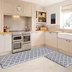 Kitchen Mat 2PCS Comfort Kitchen Rugs and Mats,Non-Skid Waterproof Anti-Fatig...