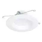 5/6 Inch Recessed LED Retrofit Light, Selectable CCT, Integrated LED, White Trim