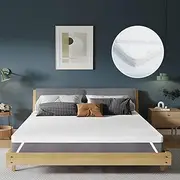 5cm Thickness Memory Foam Mattress Topper with Washable Waterproof Cover, Mattress Topper for Sofa Bed, Caravan, Hard Mattress and Old Mattress. (Double)