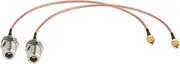 Superbat N Type Female to SMA Male Coaxial Cable 12inch Low Loss RG316 SMA Male to N Type Female Bulkhead Moun Coax Jumper(2Pcs) for 3G/4G/LTE Lora Gateway Hotspot Radio Transmitters ADS-B Receiver