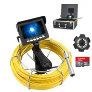 4.3" 22MM Sewer Pipe Inspection Camera 50M DVR 16GB Drain Industrial Endoscope