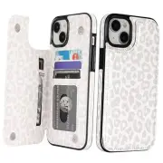 iPhone 15 Plus Case Wallet - Flip Folio PU Leather Kickstand Card Slots Case