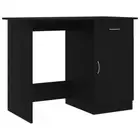 Wooden Desk Home Office Computer Work Study Cabinet Shelf Student Table Black