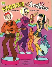 VINTAGE UNCUT 1971 SABRINA ARCHIES PAPER DOLLS ~WHITMAN~ORIG SIZE~REPRODUCTION