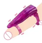 Vibrating Cock Ring enlargement Tongue licking clitoris for men