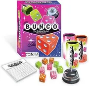 Continuum Games Retro Bunco Game Kit Party Box for Ladies Night 2-12 Players 3 Sets of Bunco Dice, Bell, and Score Pad for Game Night
