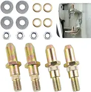 4 Pack Car Door Hinge Pin Kits, Vehicle Door Connector Accessories, Waterproof Durable Metal Design, Automotive Bushing Repair Set, Compatible with Chevrolet Full Size GMC (Gold)