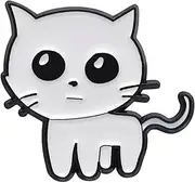[Pinstant] TBH Autism Cat Creature Autistic Meme Yipee Yippee Ears Whiskers Tail 1" Enamel Pin Badge, 1 Inch tall, Metal, enamel
