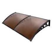 Window DIY Awning Outdoor Patio Sun Shield Brown - 1x2.4m