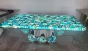 Modern Blue Agate Stone Countertop Dining Table Handmade Furniture Outdoor Decor