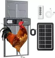Automatic Chicken Coop Door Solar Powered with Timer, Remote Control