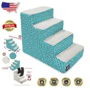 Lightweight 4-Step Pet Stairs | Indoor Cat & Dog Ramp | Easy Mobility Boost