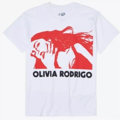 Olivia Rodrigo - Hot Topic Red Stencil T-Shirt - Size 2XL - Brand New