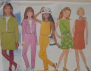 Butterick #4840 Pattern-sizes 12-14 Girl's Dress,Jacket,Top,Skirt,Pants,Scarf