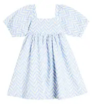 [The New Society] The New Society La Brea cotton and linen dress Y 10 blue