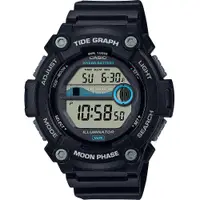 在飛比找誠品線上優惠-CASIO 卡西歐 10年電力 水上運動計時手錶-黑 WS-