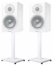 Pair 29” Steel White Stands For Dynaudio Excite X18 Bookshelf Speakers