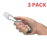 Kershaw Ration XL Eating Utensil Tool Stainless Steel 7-3/10" Length 3 PACK