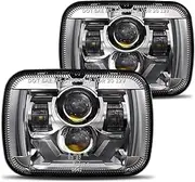 HWSTAR New 180W 1000% Bright H6054 5x7 7x6 Led Headlights Compatible with Jeep Cherokee XJ Wrangler YJ Emark DOT Anti-glare Turn Signal Hi/Low Sealed Beam Ford Chevy GMC Toyota Nissan van pickup etc