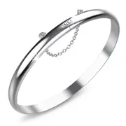 Solid 925 Sterling Silver Sassy Bangle 65mm