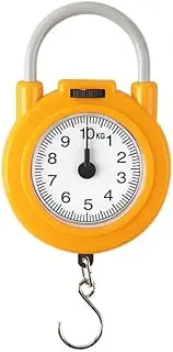 [Generic] 10kg Portable Mechanical Scale Hanging/Fish/Luggages/Kitchen Scale Hanging Hook Multi-Purpose Scale for Household(Yellow)