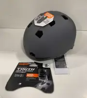 Mongoose Outtake Youth Bicycle Helmet with Camera Mount, Grey, 8+