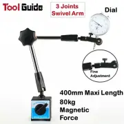 0-10mm Dial Indicator 3 Joints Magnetic Base Holder 400mm 360° Swivel Arm 80kg