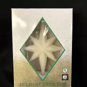 Sparkling Christmas 10 Light Tree Top Topper Light Star in Box WORKS! 11” x 8” V
