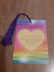 "Expression" Love Affirmation Bookmark Tarot Oracle Card Gift Purified & Charged