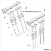 Polaris Camshaft Intake, Genuine OEM Part 3023528, Qty 1