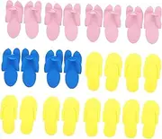 Beaupretty 12 Pairs Disposable Manicure Slippers Comfortable Footwear for Hotels Travel and Salons Random Style Durable Lightweight for Pedicures and Home Use