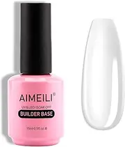 [AIMEILI] Soak Off UV Led Gel Nail Polish - Builder Base Gel Quick Extension Nail Reinforce Lacquer 15ML