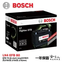 在飛比找蝦皮商城優惠-BOSCH EFB 80 Ah LN4 電池 VW BENZ