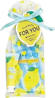 Fruit Forest Petite Gift Refreshing Lemon 1 Set (Bath Salt, Mini Hand Cream)